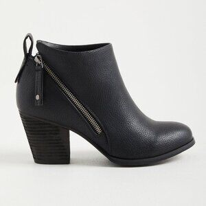 TORRID Women's Side Zip Heel Bootie Black 11WW